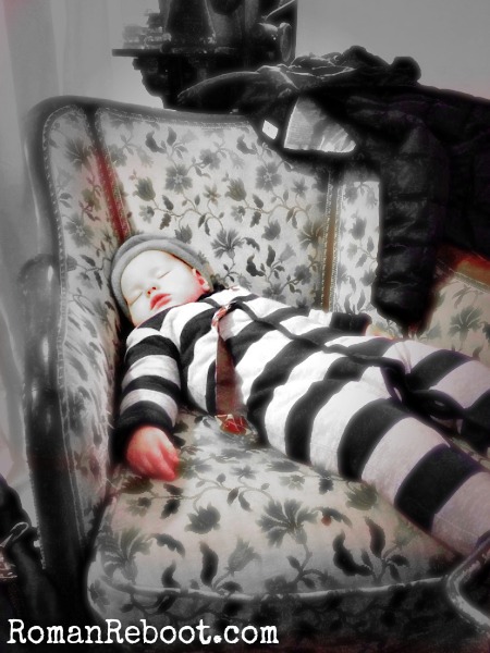 Mac napped, until he woke up and still didn't get to enjoy any chocolate